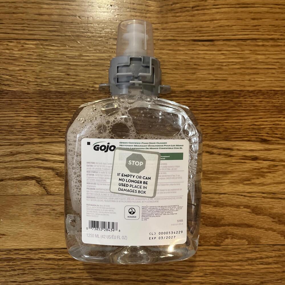GOJO 5165-04 Green Certified Foam Hand Cleaner for FMX-12 Dispenser : 1,250 mL
